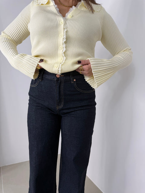 JEANS PALAZZO DENIM SCURO 5003