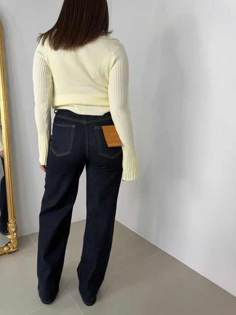 JEANS PALAZZO DENIM SCURO 5003