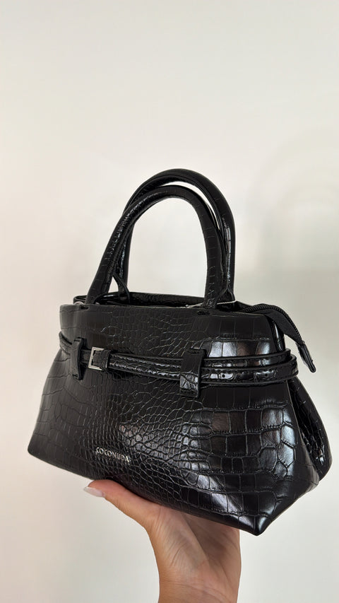 BAG IN ECOPEL MARTELLATA NERA