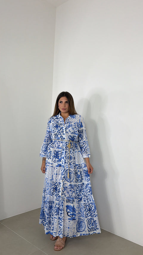 DRESS AMALFI CELESTE
