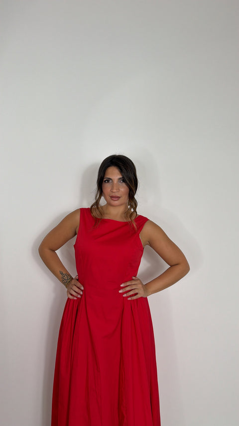 LONG DRESS AURA ROSSO