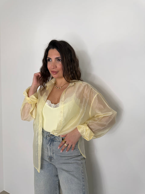 CAMICIA SEMIVELATA GIALLA