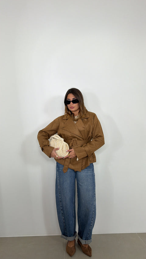 TRENCH IN ECO CAMOSCIO CAMEL