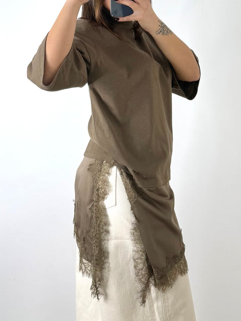 MAGLIA CON PIZZO FANGO