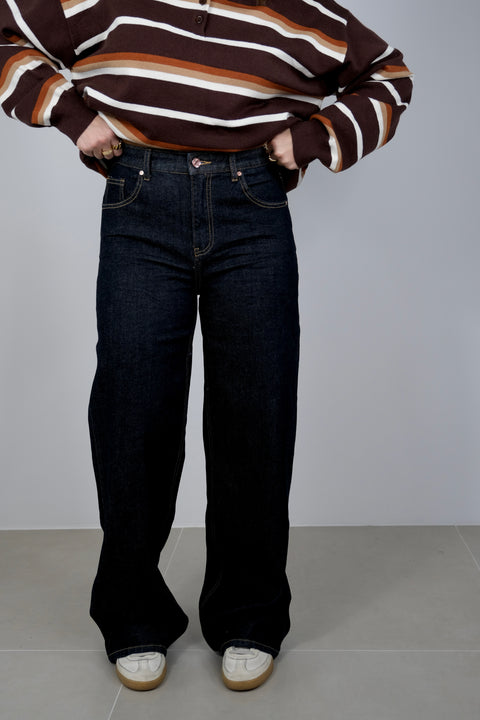 JEANS PALAZZO DENIM SCURO 5003