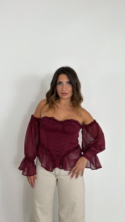 TOP PENELOPE BORDEAUX