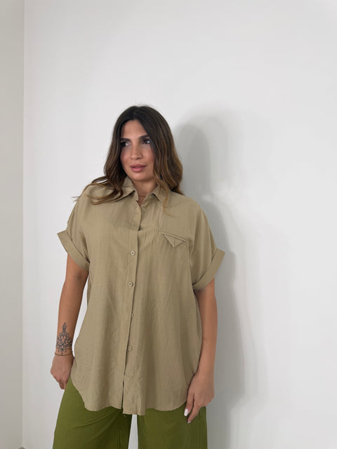 CAMICIA COMODA FANGO