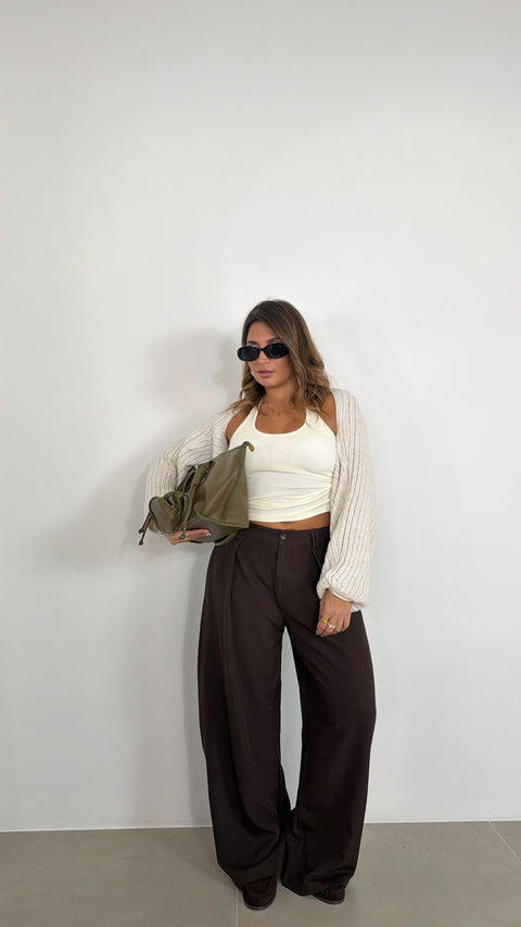 PANTALONE BALLOON MARRONE 16012