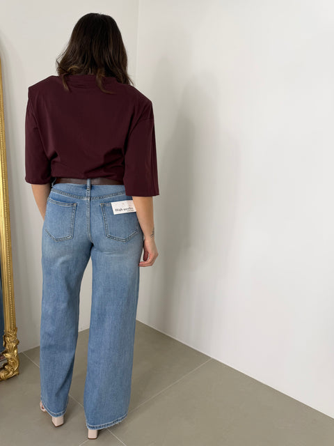 JEANS VITA MEDIA CON CINTURA
