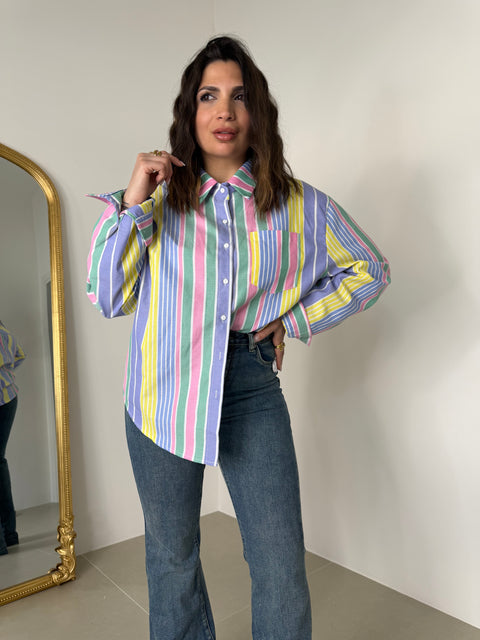 CAMICIA MILLERIGHE COLORATE