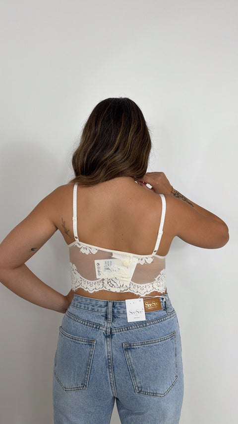 BRALETTE PIZZO PANNA