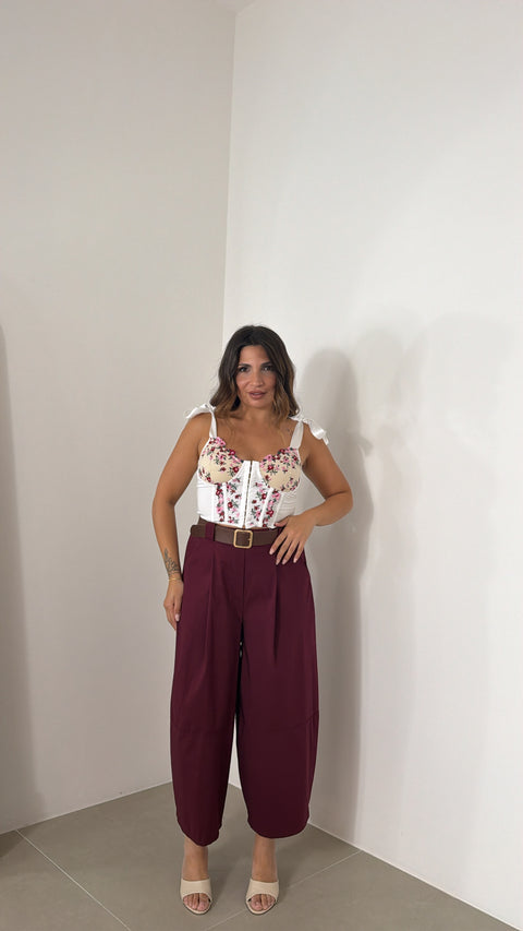 PANTALONE CRISTI BORDEAUX