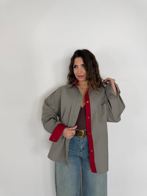 CAMICIA CON RISVOLTO FRAGOLA