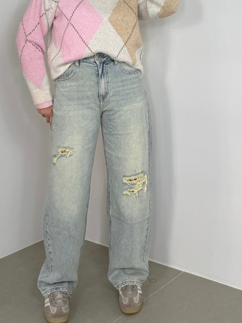 JEANS BALLOON CON STRAPPI D052