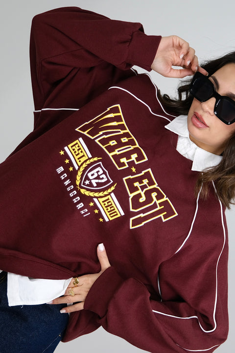 FELPA WHE-EST BORDEAUX