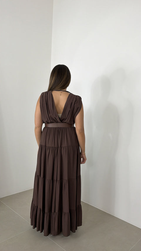 DRESS SEILA MARRONE