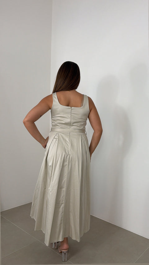 DRESS CORINNE BEIGE