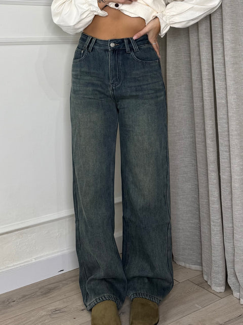 JEANS PALAZZO TERMICO