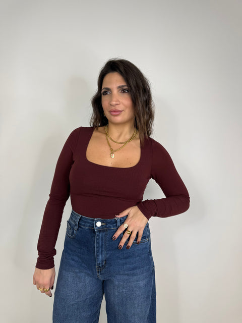 MAGLIA HONEY BORDEAUX