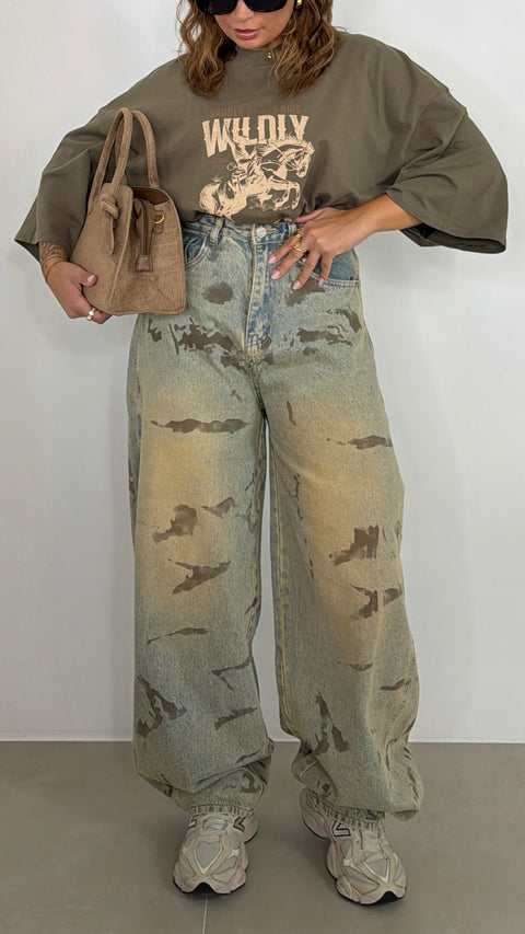 JEANS CON STAMPE SEESEE