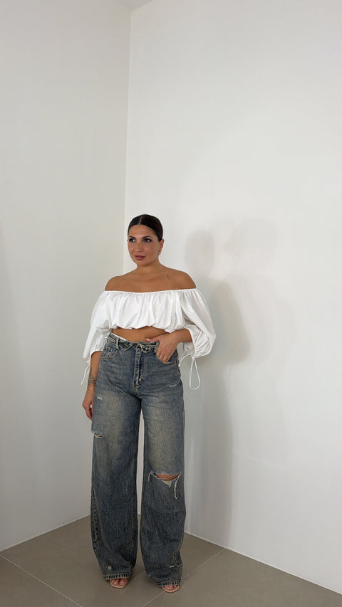 JEANS CON RISVOLTO SABBIATO SEESEE