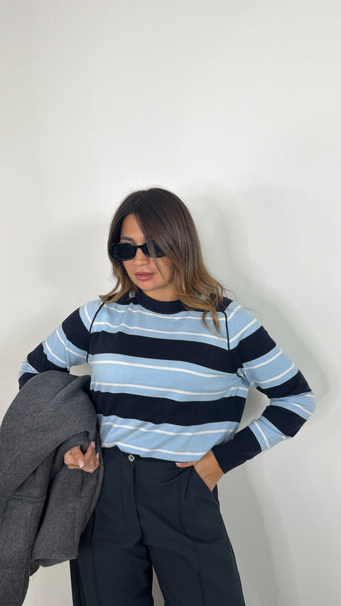 PULLOVER MAYA BLU