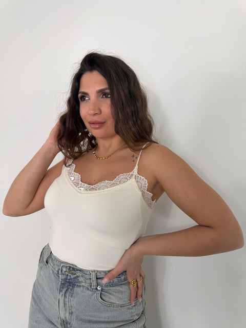 BODY CON PIZZO BURRO