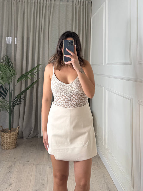 PANTAGONNA ASIMMETRICO BEIGE