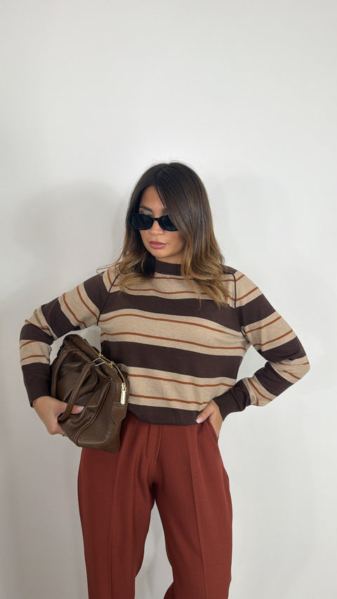 PULLOVER MAYA MARRONE