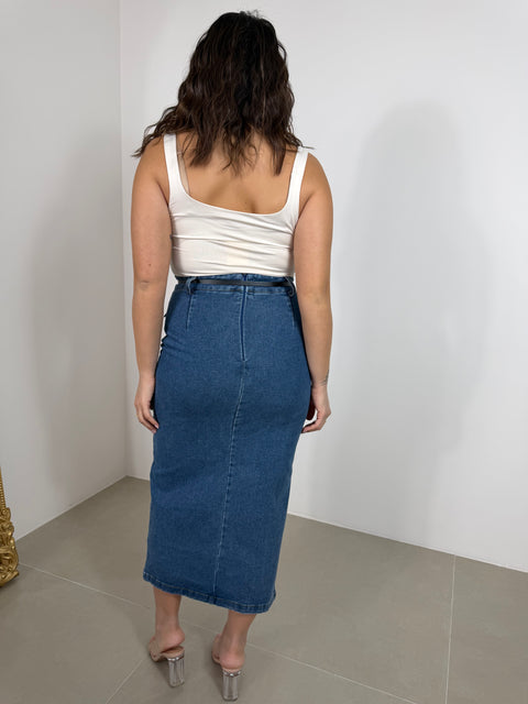 GONNA LONGUETTE IN DENIM