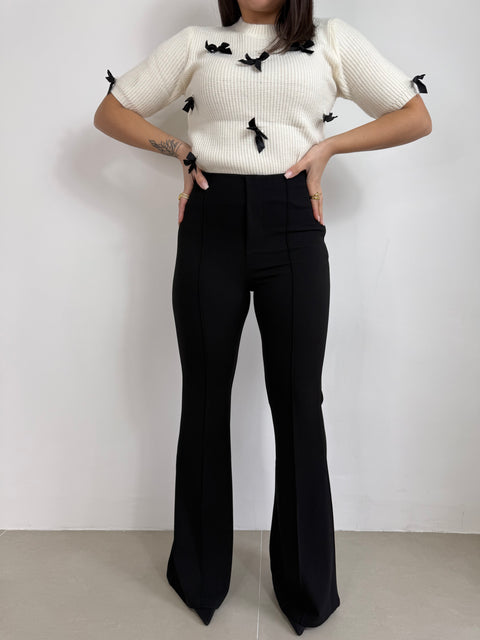 PANTALONE ZAMPA NERO