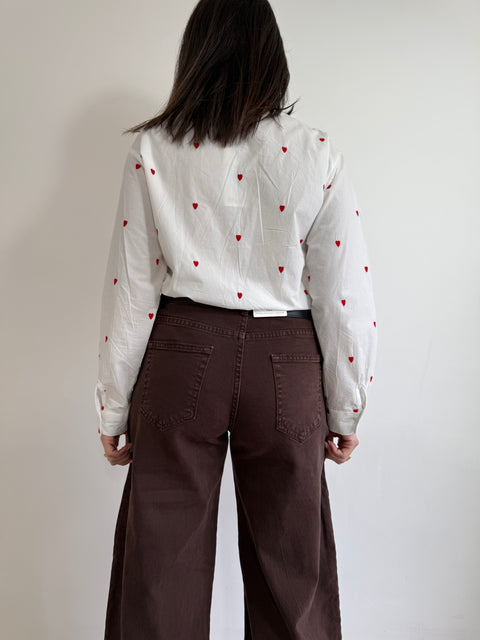 JEANS BALLOON MARRONE 3830