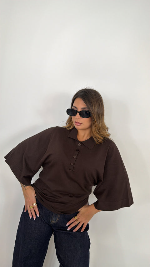 MAGLIA IVONNE MARRONE