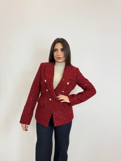 BLAZER IN TWEED CON MICROPAILLETTIES