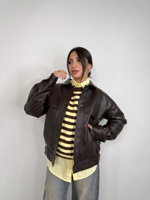 GIUBBOTTO ECOPEL MARRONE