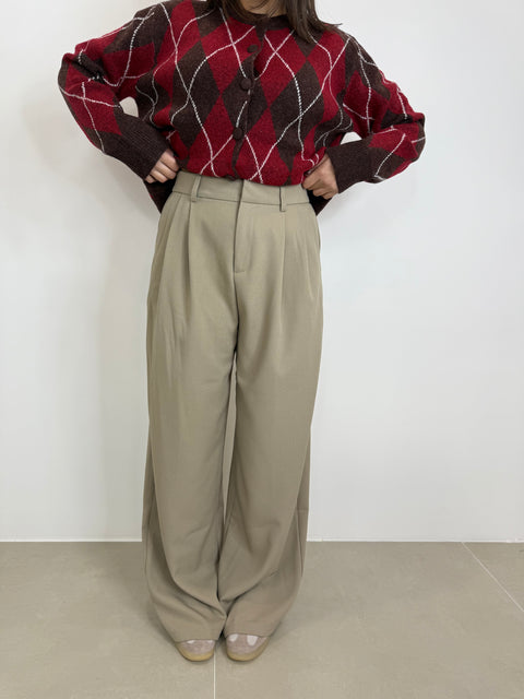 PANTALONE CON PINCES CAMEL