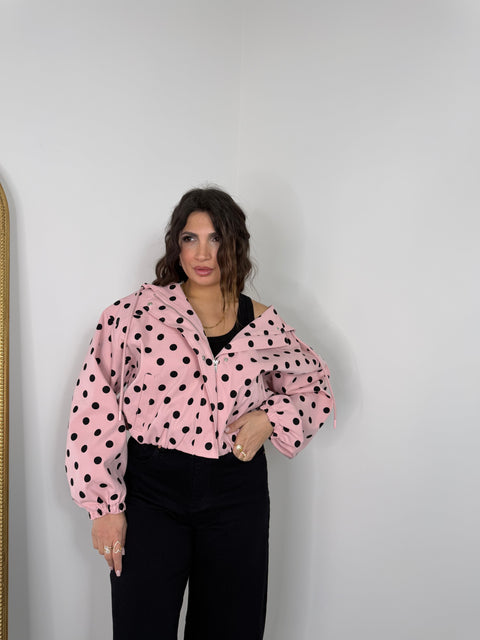 GIUBBOTTO POIS ROSA