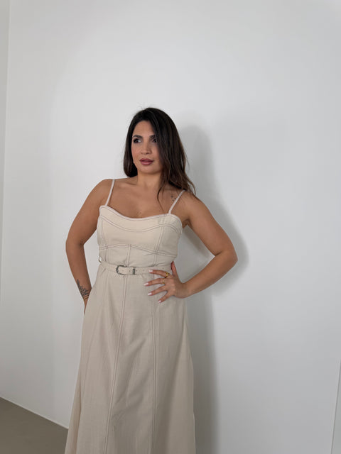 DRESS FORTUNA BEIGE