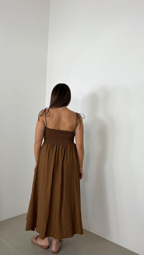 DRESS CAMILLA CUOIO