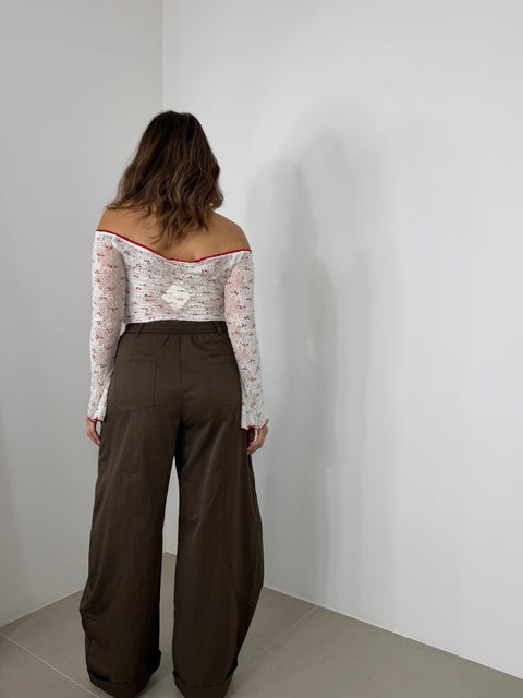 PANTALONE BALLOON MARRONE 120603