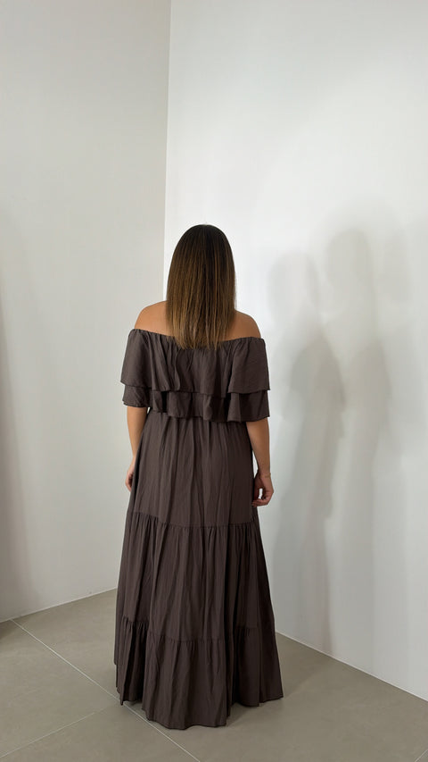 DRESS MENA MARRONE