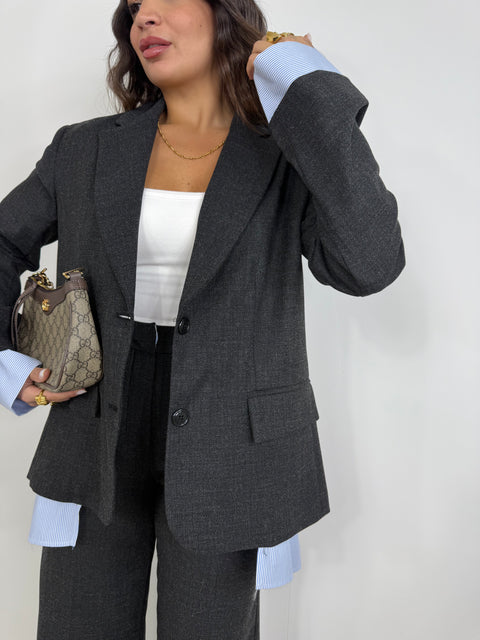 BLAZER AMIRA EFFETTO CAMICIA GRIGIO