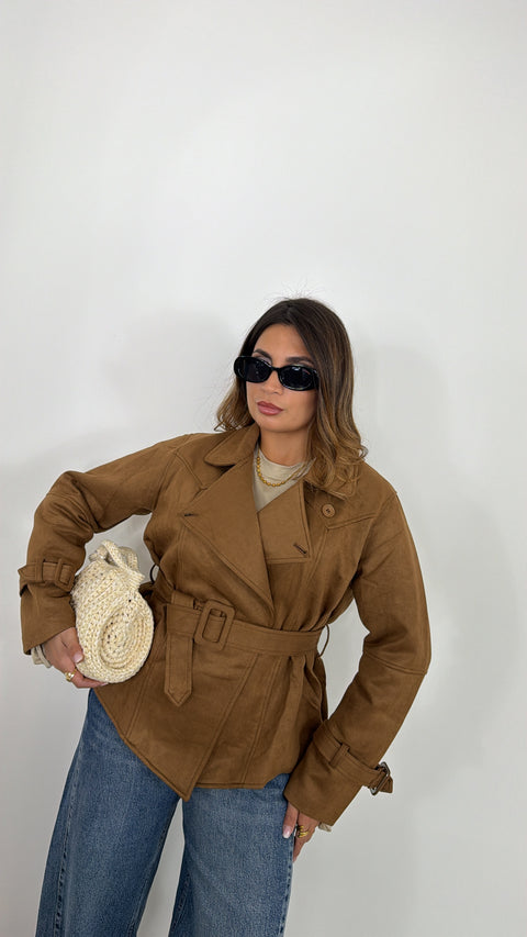 TRENCH IN ECO CAMOSCIO CAMEL