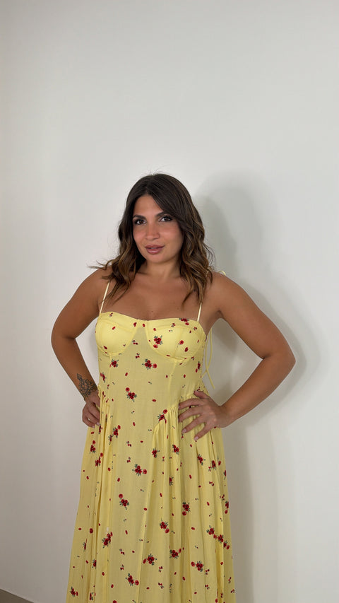 DRESS PIUMA GIALLO