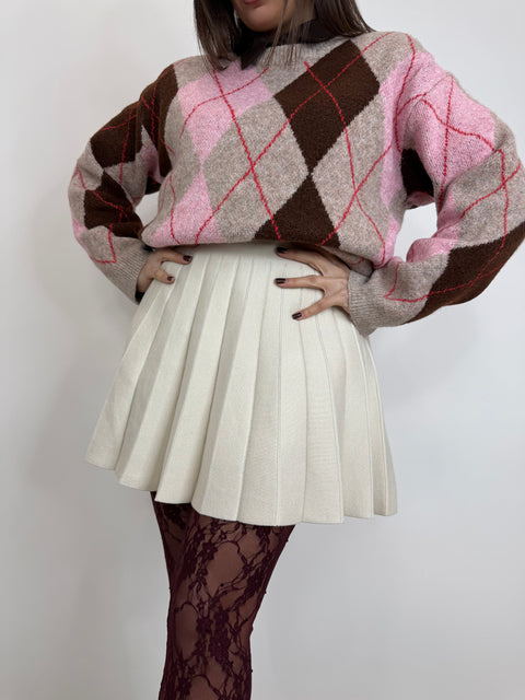 MINI CON PIEGHE IN LANA