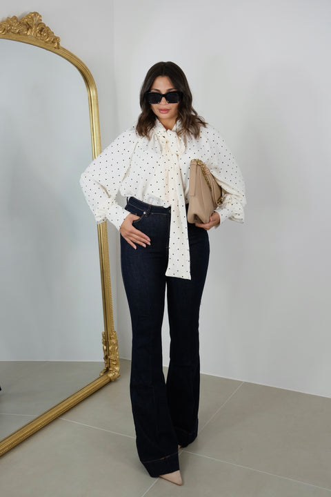 JEANS ZAMPA DENIM SCURO