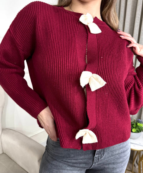 CARDIGAN FIOCCHI BORDEAUX