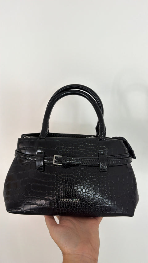 BAG IN ECOPEL MARTELLATA NERA