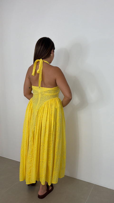DRESS PIZZO SAN GALLO GIALLO