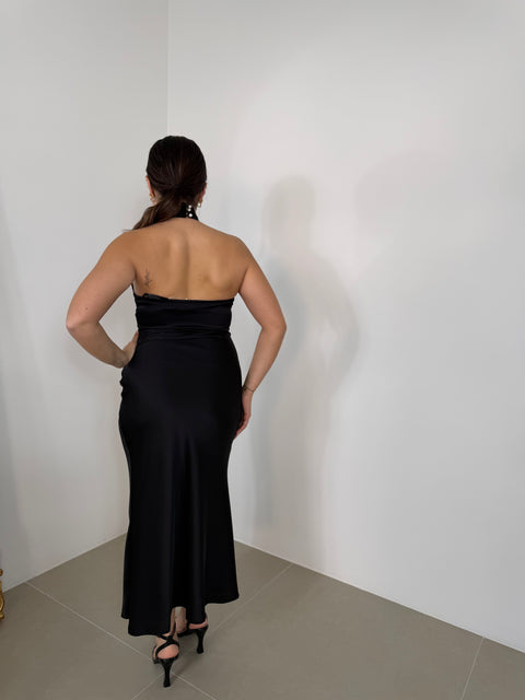 DRESS MIDI IN SATIN